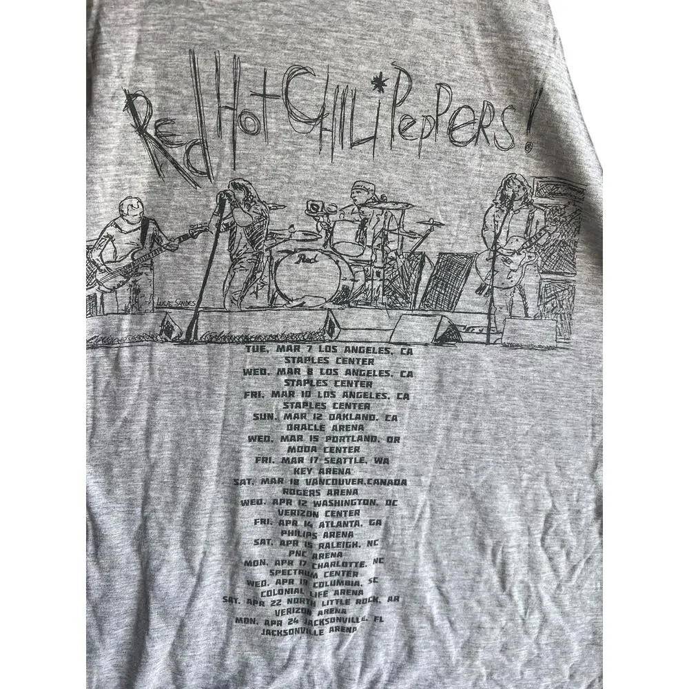 Rare Made In USA Red Hot Chili Peppers World Tour 2017 Concert Raglan Size L - Picture 4 of 4